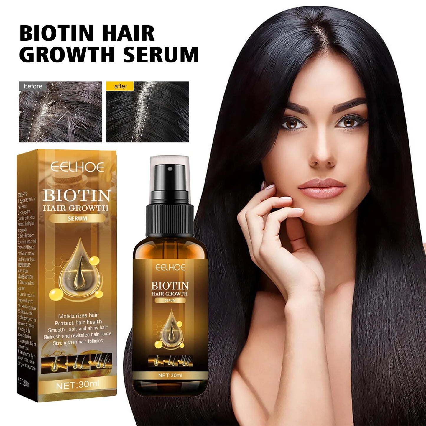 BY EELHOE Biotin Hair Growth & Repair Spray