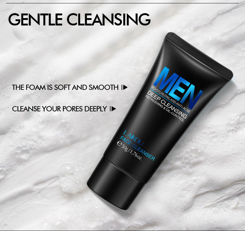 LAIKOU Men's Exfoliating Face Wash 50g Cleansing Cream