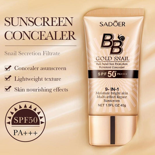 SADOER BB Cream SPF50+ Gold Snail Long Lasting Foundation
