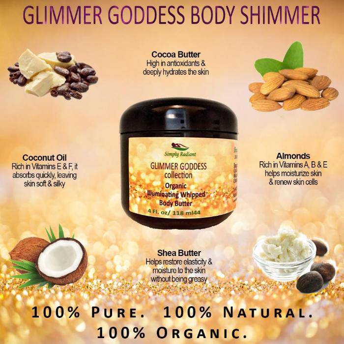 GLIMMER GODDESS Organic Whipped Bronzing Body Butter
