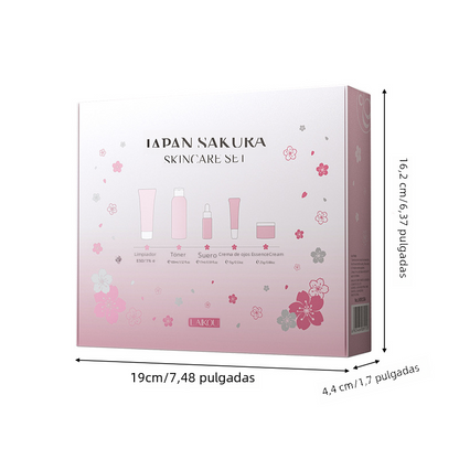 LAIKOU Cherry Blossom Skincare Set - 5 Pieces Gift Box