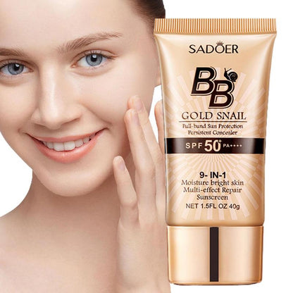 SADOER BB Cream SPF50+ Gold Snail Long Lasting Foundation