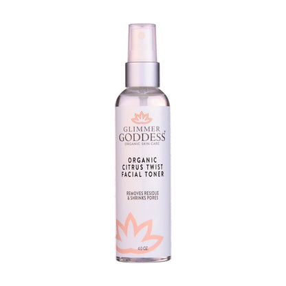 GLIMMER GODDESS Organic Citrus Twist Facial Toner Mist w/ Aloe Vera