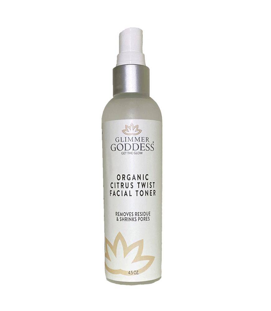 GLIMMER GODDESS Organic Citrus Twist Facial Toner Mist w/ Aloe Vera