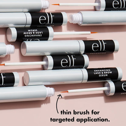e.l.f. Enhancing Lash & Brow Serum, Promotes Longer-Looking Lashes & Brows, Nourishing & Conditioning Formula, Clear, 0.12 Fl Oz (3.5mL)