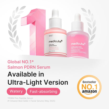 medicube PDRN Pink Peptide Serum with Salmon DNA, Firmer, Even-Looking Skin
