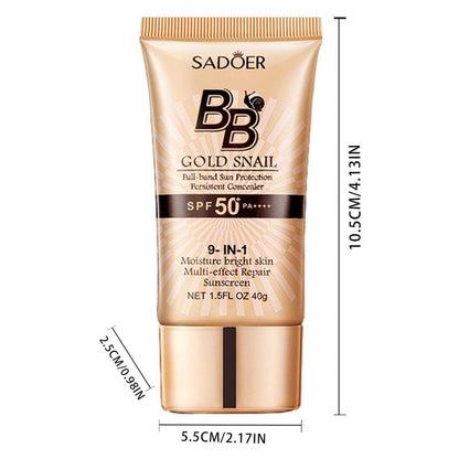 SADOER BB Cream SPF50+ Gold Snail Long Lasting Foundation