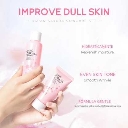 LAIKOU Cherry Blossom Skincare Set - 5 Pieces Gift Box