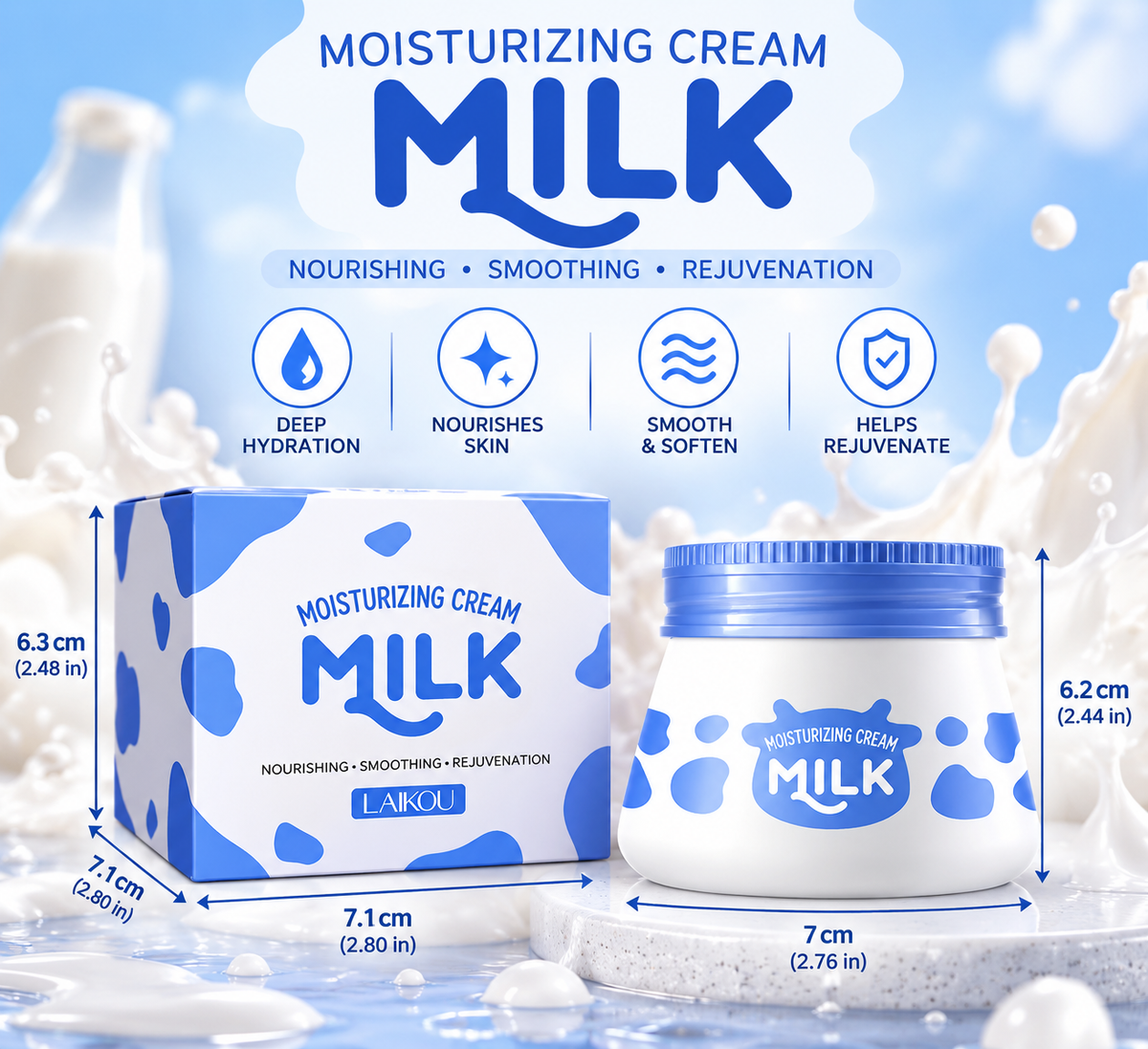 LAIKOU Milk Moisturizing Cream Hydrating
