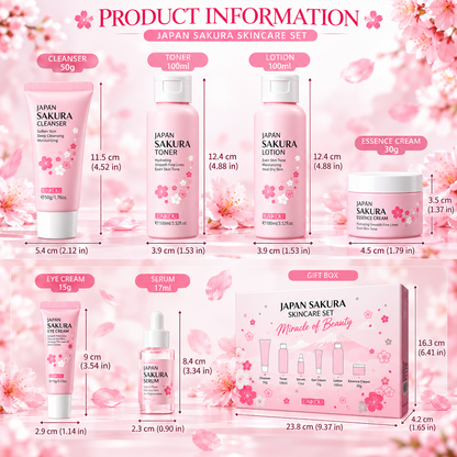 LAIKOU Cherry Blossom Skincare Set 6 Pieces