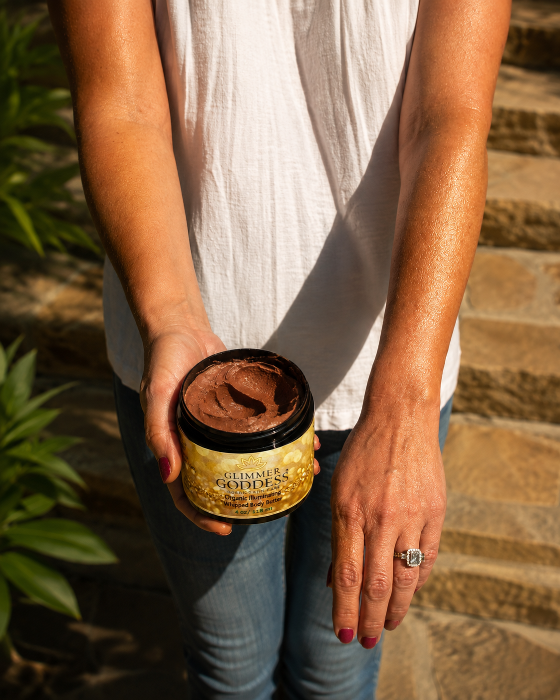 GLIMMER GODDESS Organic Whipped Bronzing Body Butter