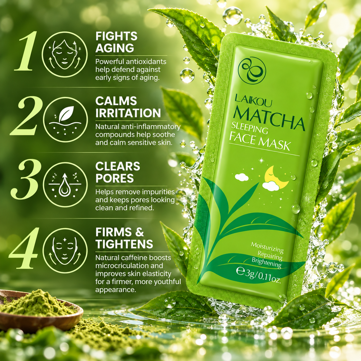 LAIKOU Facial Moisturizing Sleeping Cream in a Pouch