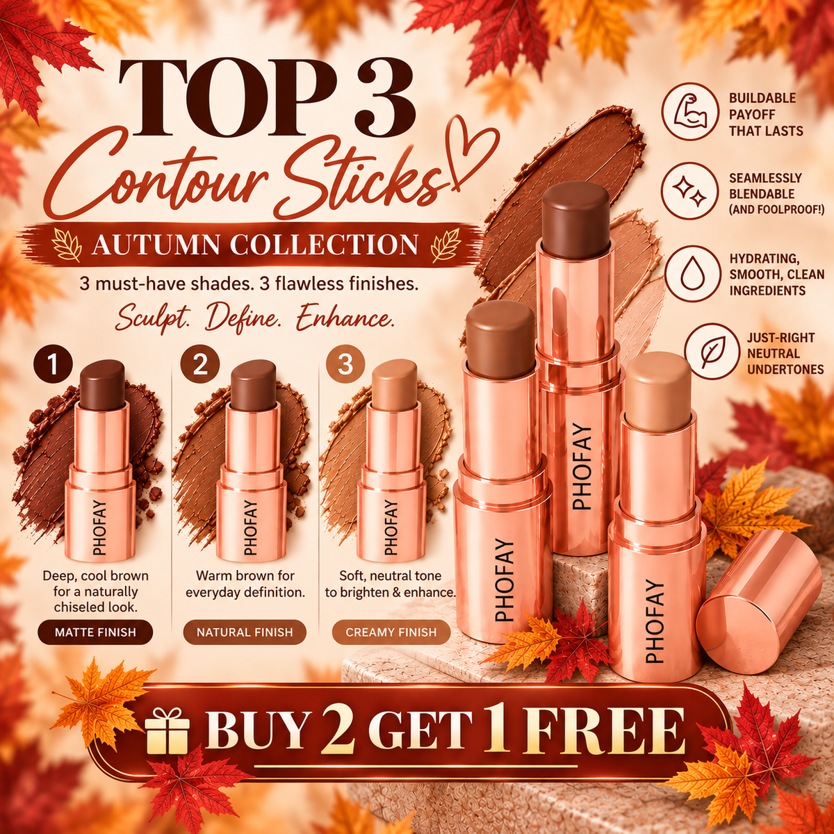 PHOFAY Airbrush Contour Stick