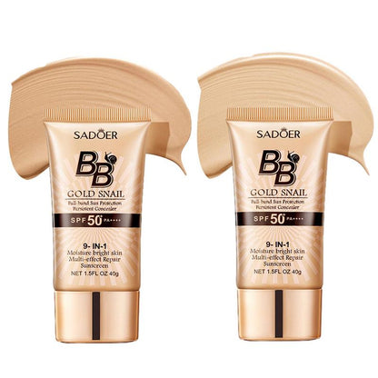 SADOER BB Cream SPF50+ Gold Snail Long Lasting Foundation