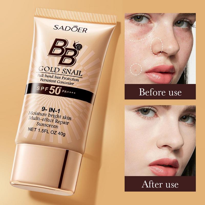 SADOER BB Cream SPF50+ Gold Snail Long Lasting Foundation