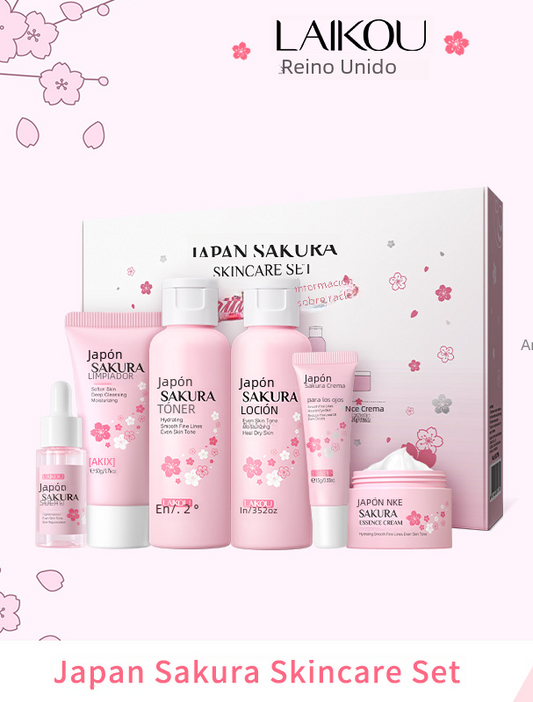 LAIKOU Cherry Blossom Skincare Set 6 Pieces