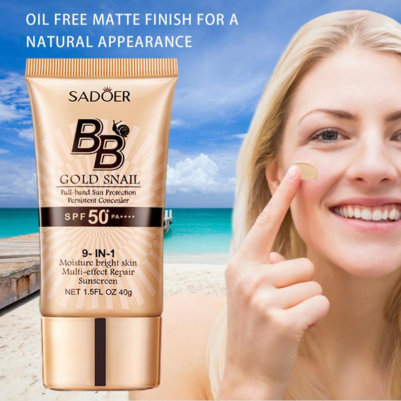 SADOER BB Cream SPF50+ Gold Snail Long Lasting Foundation